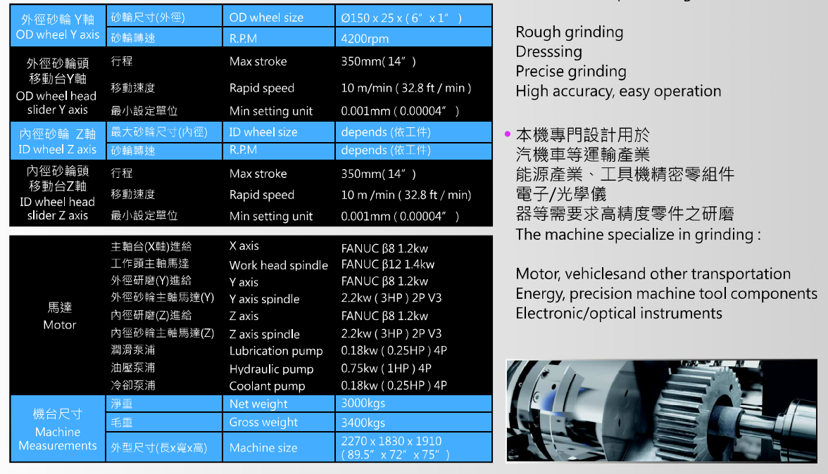 精密內(nèi)外圓研磨機(jī)